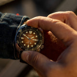 Seiko Prospex US Special Edition King Turtle Automatic Brown Dial Silver Steel Strap Watch for Men - SRPH55