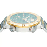 Versace Greca Logo Diver Quartz Green Dial Two Tone Steel Strap Watch for Men - VE8G00524