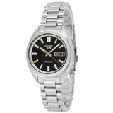 Seiko 5 Sports SNXS Series Automatic Black Dial Silver Steel Strap Watch for Men - SRPK89K1