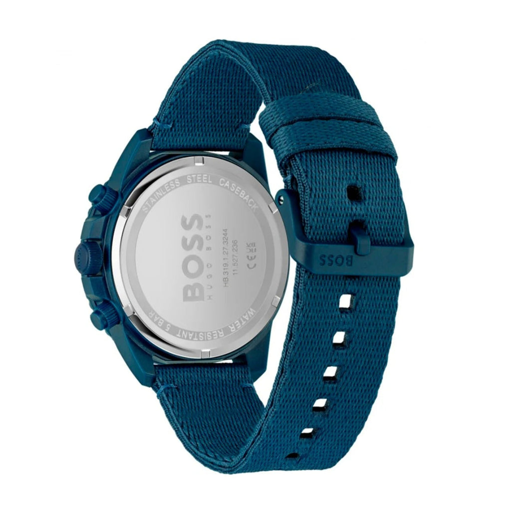 Hugo Boss Admiral Chronograph Blue Dial Blue Nylon Strap Watch for Men - 1513919