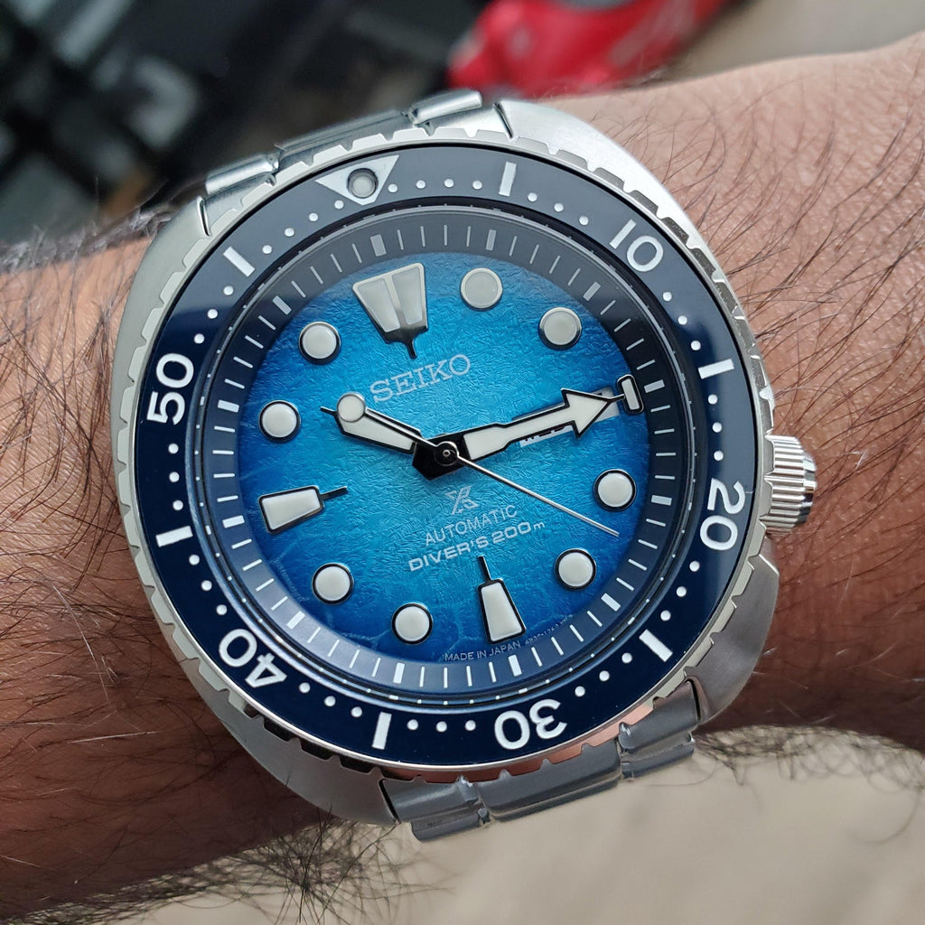 Seiko Prospex US Special Edition Automatic Blue Dial Silver Steel Strap Watch for Men - SRPH59