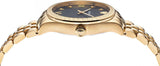 Versace Hellenyium Quartz Black Dial Gold Steel Strap Watch for Women - VE2S00622