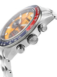 Seiko Prospex Solar Chronograph 1969 Re-interpretation Orange Dial Silver Steel Strap Watch for Men - SSC947