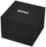 Hugo Boss Taper Chronograph Black Dial Black Leather Strap Watch for Men - 1514085