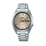 Seiko 5 Sports SNXS Series Automatic Beige Dial Silver Steel Strap Watch for Men - SRPK91K1