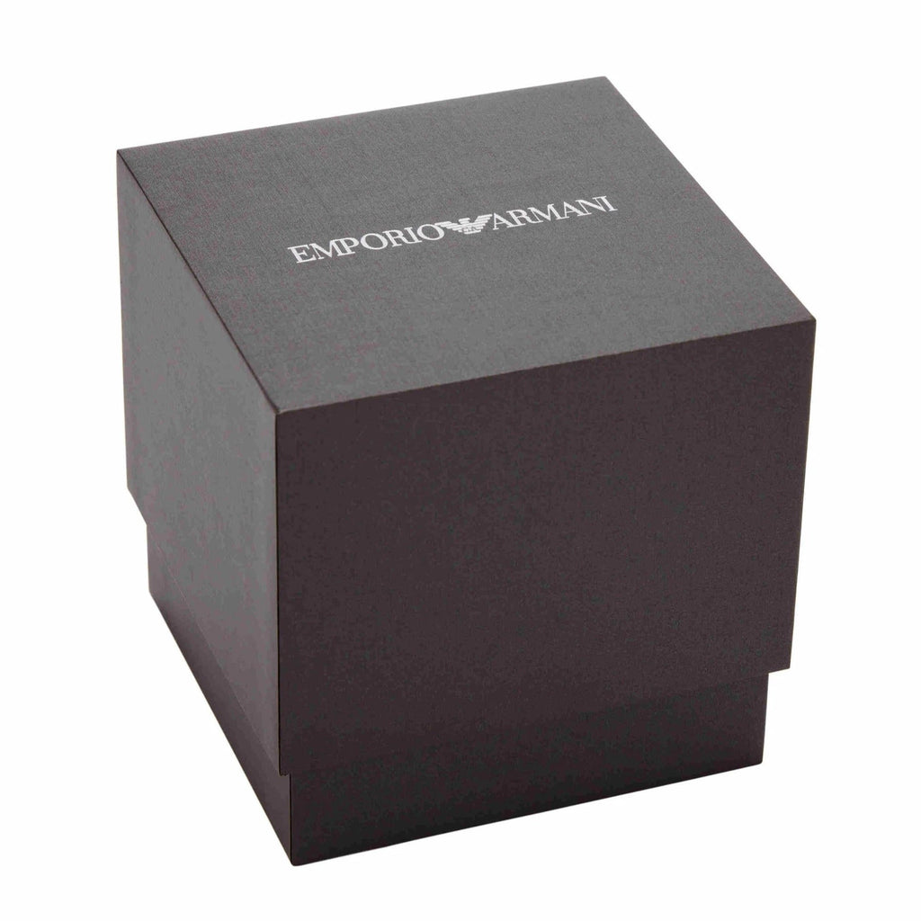 Emporio Armani World Explorer Chronograph Blue Dial Silver Steel Strap Watch for Men - AR11681