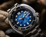 Seiko Prospex US Special Edition Automatic Blue Dial Silver Steel Strap Watch for Men - SRPH59