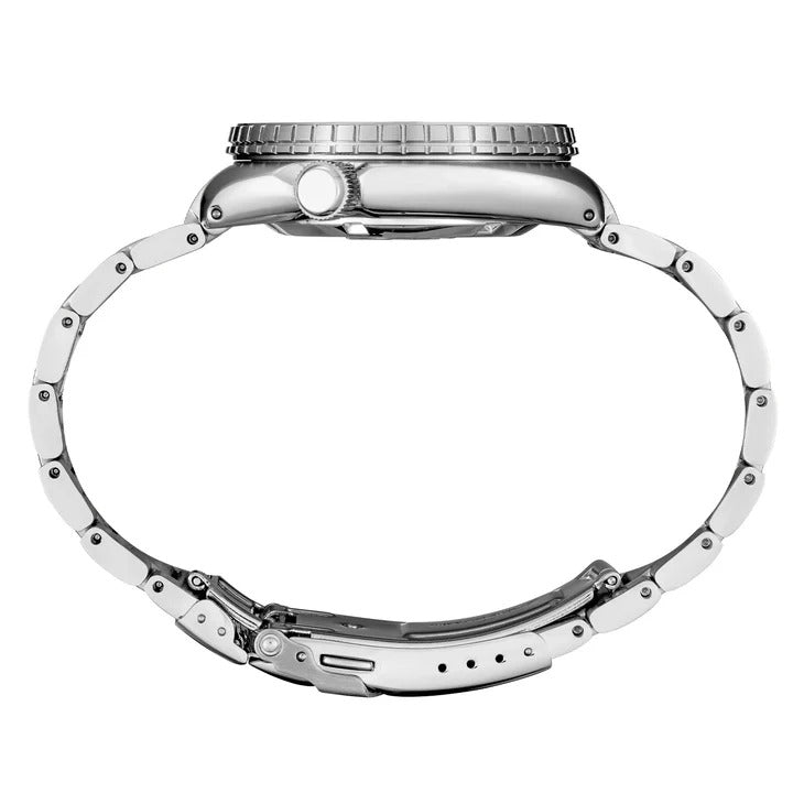 Seiko US Special Edition Automatic Green Dial Silver Steel Strap Watch for Men - SRPH57