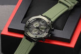 Tissot T Race Chronograph Black Dial Green Rubber Strap Watch for Men - T141.417.37.061.02
