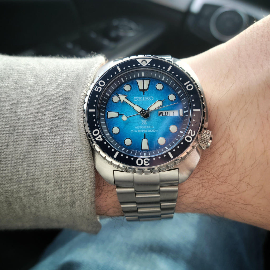 Seiko Prospex US Special Edition Automatic Blue Dial Silver Steel Strap Watch for Men - SRPH59