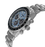 Seiko Prospex Speedtimer 41.4 Solar Chronograph Blue Dial Silver Steel Strap Watch for Men - SSC935