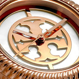 Tory Burch Riva Rose Gold Dial Rose Gold Steel Strap Watch for Women - TBW4037