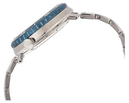 Seiko 5 Sports Automatic Blue Dial Silver Steel Strap Watch for Men - SRPC63J1