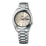 Seiko 5 Sports SNXS Series Automatic Beige Dial Silver Steel Strap Watch for Men - SRPK91K1