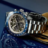 Seiko Prospex Speedtimer Solar Chronograph Grey Dial Silver Steel Strap Watch for Men - SSC939