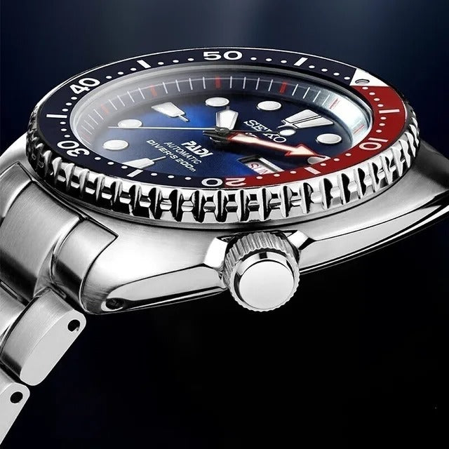 Seiko Prospex PADI Special Edition Automatic Blue Dial Silver Steel Strap Watch for Men - SRPE99