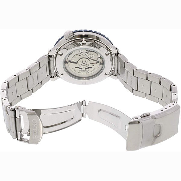 Seiko 5 Sports Automatic Blue Dial Silver Steel Strap Watch for Men - SRPC63J1