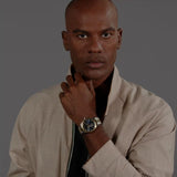 Hugo Boss Troper Chronograph Automatic Blue Dial Two Tone Steel Strap Watch for Men - 1514201