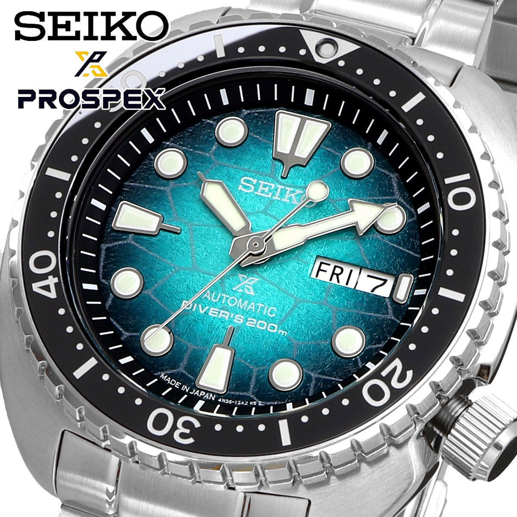 Seiko US Special Edition Automatic Green Dial Silver Steel Strap Watch for Men - SRPH57