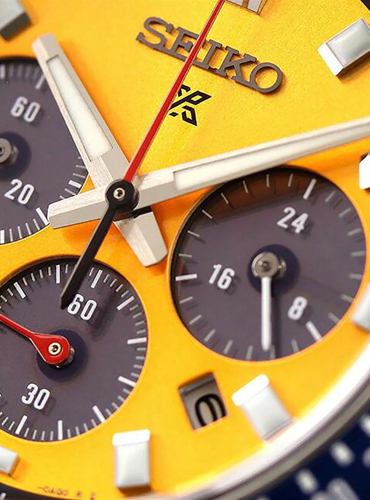 Seiko Prospex Solar Chronograph 1969 Re-interpretation Orange Dial Silver Steel Strap Watch for Men - SSC947