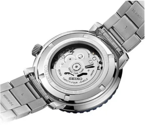 Seiko 5 Sports Automatic Blue Dial Silver Steel Strap Watch for Men - SRPC63J1