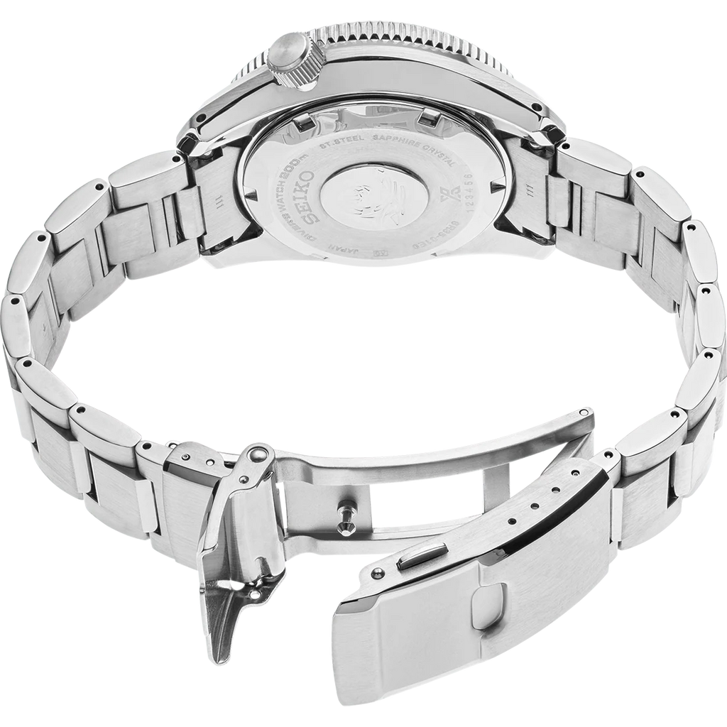 Seiko Prospex Marinemaster Automatic Scuba Divers Blue Dial Silver Steel Strap Watch for Men - SPB187J1