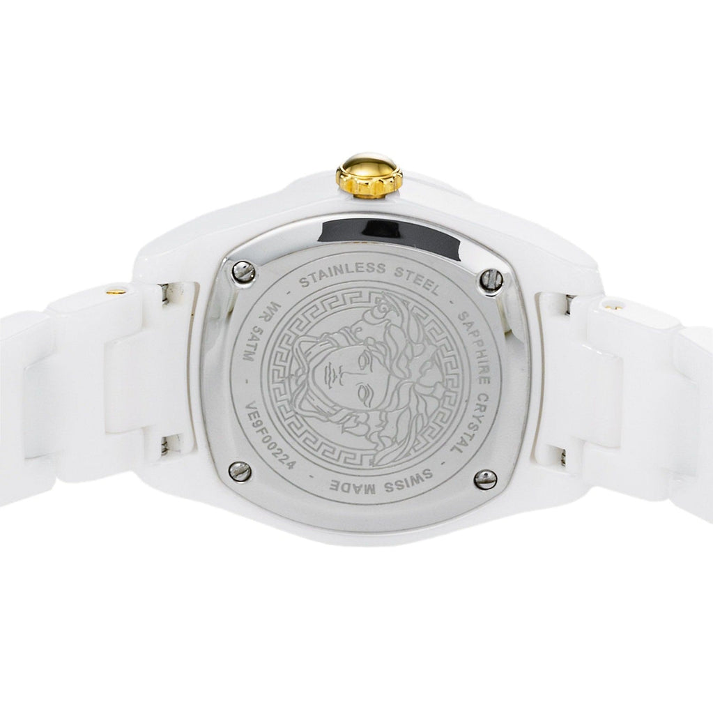 Versace DV One Mini White Dial White Ceramic Dial Watch for Women - VE9F00224