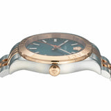 Versace Hellenyium Quartz Green Dial Two Tone Steel Strap Watch for Men - VEVK01324