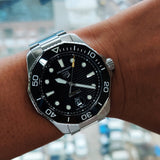 Tag Heuer Aquaracer Professional 300 Automatic Black Dial Silver Steel Strap Watch for Men - WBP201A.BA0632