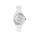 Chanel J12 Diamonds Mother of Pearl White Dial White Steel Strap Watch for Women - J12 H5704