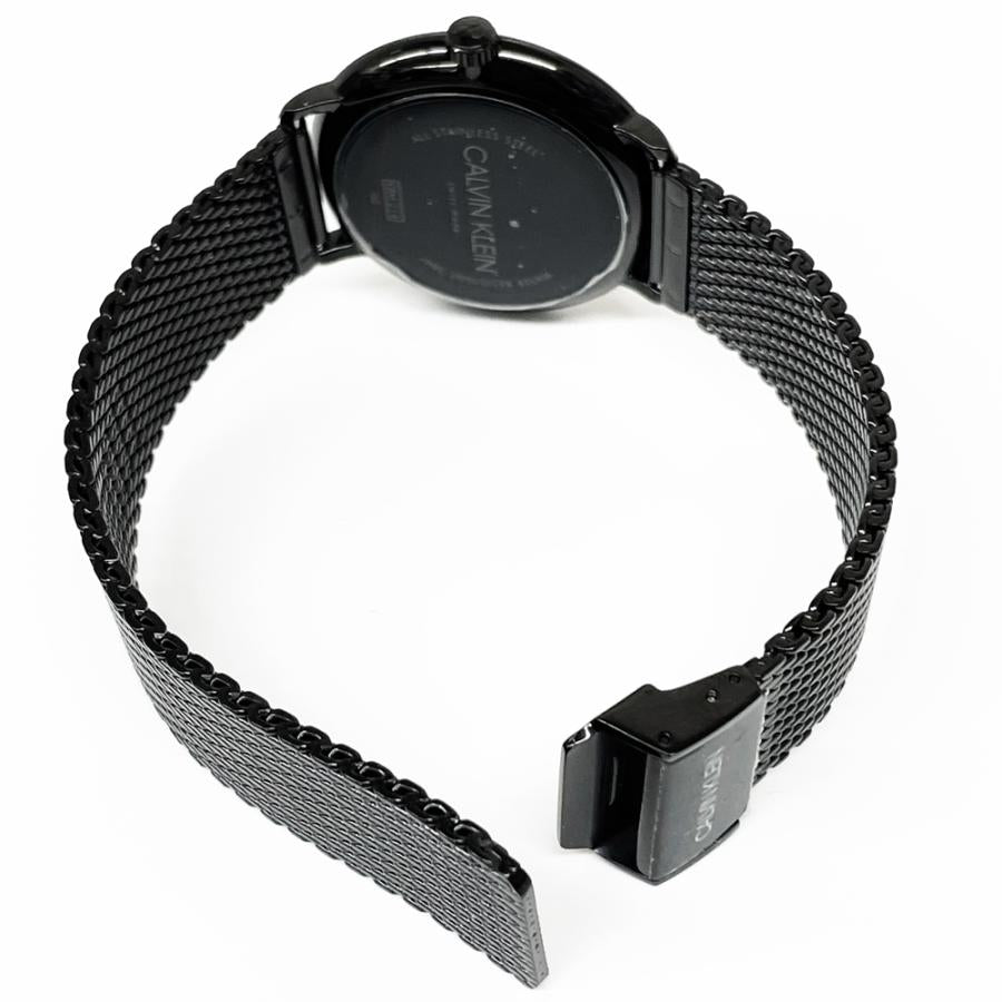 Calvin Klein High Noon Quartz Black Dial Black Mesh Bracelet Watch for Men - K8M21421
