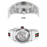 Gucci Sync Quartz White Dial White Rubber Strap Unisex Watch - YA137302