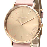 Coach Perry Rose Gold Dial Pink Leather Strap Watch for Women - 14503332-C