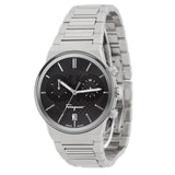 Salvatore Ferragamo Sapphire Chrono Black Dial Silver Steel Strap Watch for Men - SFME00321