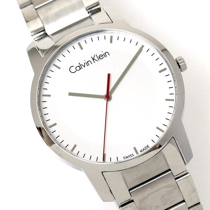 Calvin Klein City Quartz White Dial Silver Steel Strap Watch for Men - K2G2G1Z6