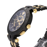 Versace V-Race Analog Quartz Black Dial Two Tone Steel Strap Watch For Men - VEBV00619