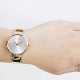 Calvin Klein Seduce Silver Dial Two Tone Steel Strap Watch for Women - K4E2N61X