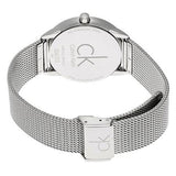 Calvin Klein Minimal Grey Dial Silver Mesh Bracelet Watch for Women - K3M2212X