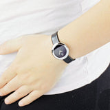 Calvin Klein Firm Black Dial Black Leather Strap Watch for Women - K3N231C1