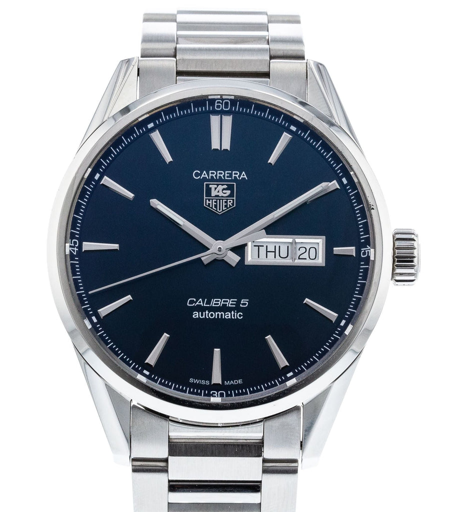 Tag Heuer Carrera Automatic Blue Dial Silver Steel Strap Watch for Men - WAR201E.BA0723