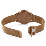 Calvin Klein Minimal Quartz Pink Gold Dial Pink Gold Mesh Bracelet Watch for Men - K3M11TFK