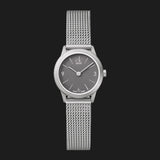 Calvin Klein Minimal Grey Dial Silver Mesh Bracelet Watch for Women - K3M53154