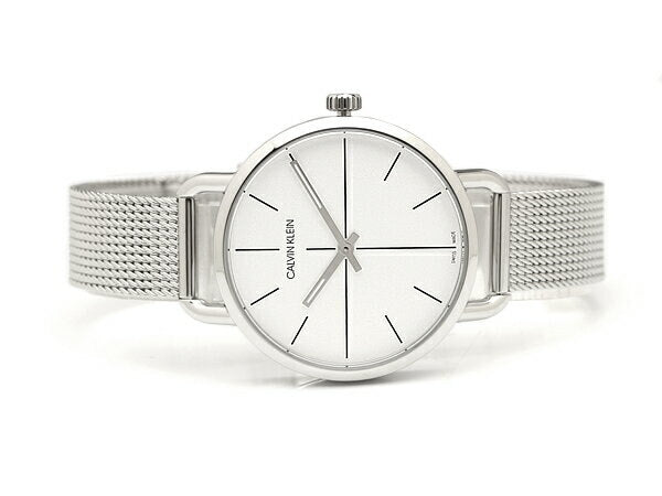 Calvin Klein Even White Dial Silver Mesh Bracelet Watch for Women - K7B23126