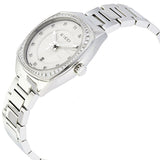 Gucci GG2570 Diamonds Silver Dial Silver Steel Strap Watch For Women - YA142505