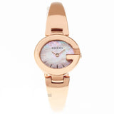 Gucci Guccisima Quartz Mother of Pearl White Dial Rose Gold Steel Strap Watch for Women - YA134512