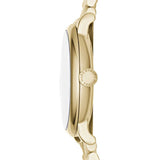 Marc Jacobs Baker Dexter Black Dial Gold Steel Strap Watch for Women - MBM3421