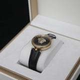 Versace Palazzo Empire Black Dial Black Leather Strap Watch for Women - VCO020017