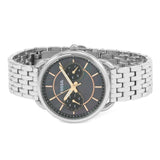 Fossil Tailor Mother of Pearl Black Dial Silver Steel Strap Watch for Women - ES3911