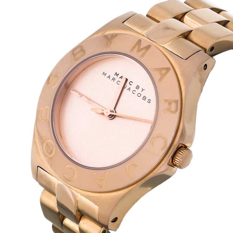 Marc Jacobs Blade Rose Gold Dial Rose Gold Steel Strap Watch for Women - MBM3127