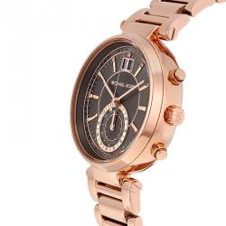 Michael Kors Sawyer Rose Gold Dial Rose Gold Steel Strap Watch for Women - MK6226